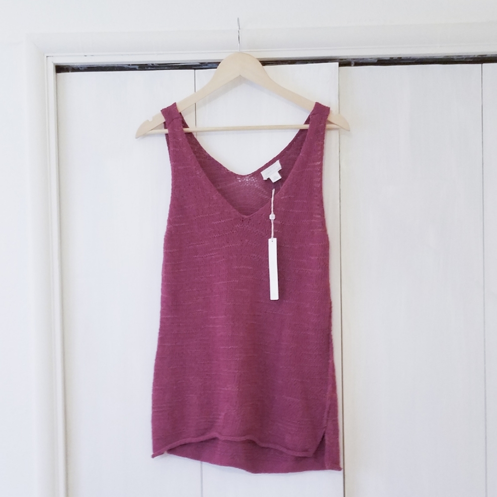CASLON Knit Pink Sweater Tank Top